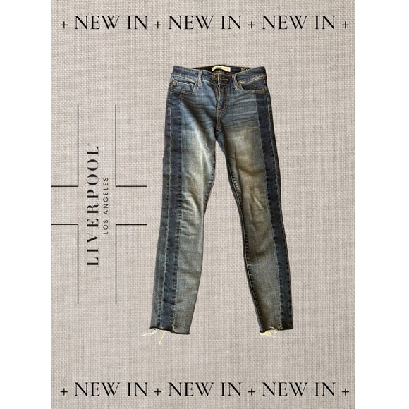 Liverpool Los Angeles Denim - Liverpool Ankle Jeans with side dark denim stripe.  Size 26/2
